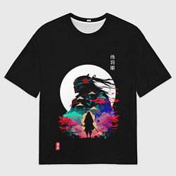 Мужская футболка оверсайз Лунная честь