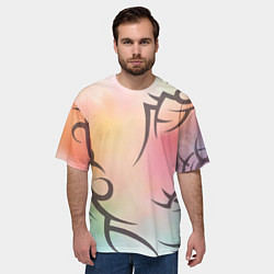Футболка оверсайз мужская Трайбл граффити, цвет: 3D-принт — фото 2