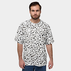 Футболка оверсайз мужская Маленькие цветочки паттерн, цвет: 3D-принт — фото 2