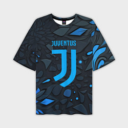 Мужская футболка оверсайз Juventus blue logo