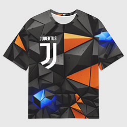 Футболка оверсайз мужская Juventus orange black style, цвет: 3D-принт