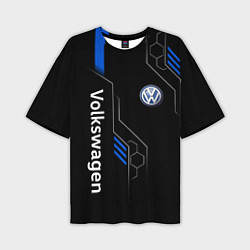 Мужская футболка оверсайз Volkswagen - blue technology