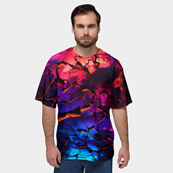 Футболка оверсайз мужская Светящаяся Земля, цвет: 3D-принт — фото 2