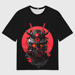Футболка оверсайз мужская Демонический самурай, цвет: 3D-принт
