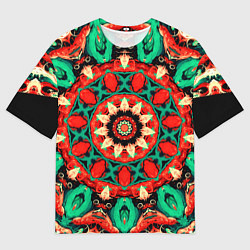 Мужская футболка оверсайз Мандала калейдоскоп