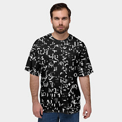 Футболка оверсайз мужская Abstract secred code, цвет: 3D-принт — фото 2