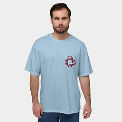 Футболка оверсайз мужская Флаг в кольце, цвет: 3D-принт — фото 2