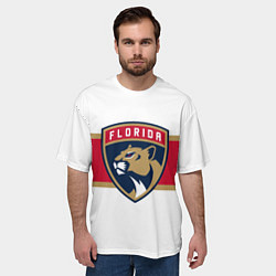 Футболка оверсайз мужская Florida panthers - uniform - hockey, цвет: 3D-принт — фото 2