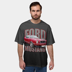 Футболка оверсайз мужская Автомашина Ford Mustang, цвет: 3D-принт — фото 2