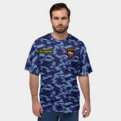 Футболка оверсайз мужская Камуфляж охрана - Сергей, цвет: 3D-принт — фото 2