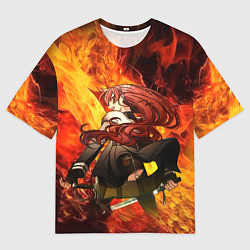 Футболка оверсайз мужская Эрис - пламя, цвет: 3D-принт