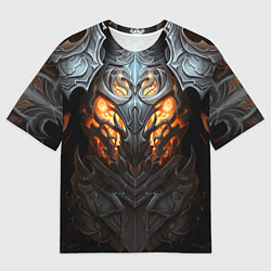 Мужская футболка оверсайз Огненный доспех рыцаря Dark Souls