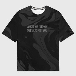 Футболка оверсайз мужская Angel or demon depends on you, цвет: 3D-принт