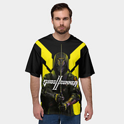Футболка оверсайз мужская Кибер самурай ghostrunner 2, цвет: 3D-принт — фото 2