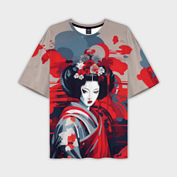 Футболка оверсайз мужская Geisha vector style, цвет: 3D-принт