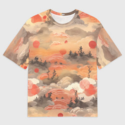 Мужская футболка оверсайз Japen pattern