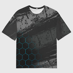 Мужская футболка оверсайз Абстракция гранж