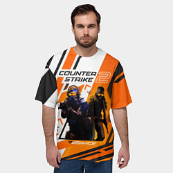 Футболка оверсайз мужская CS 2 Asiimov, цвет: 3D-принт — фото 2