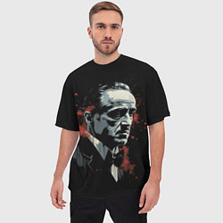 Футболка оверсайз мужская Портрет Дон Вито Корлеоне, цвет: 3D-принт — фото 2