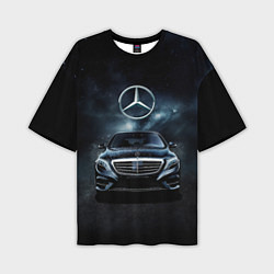 Футболка оверсайз мужская Mercedes Benz black, цвет: 3D-принт
