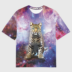 Футболка оверсайз мужская Space leopard, цвет: 3D-принт