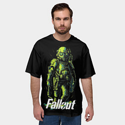 Футболка оверсайз мужская Fallout green, цвет: 3D-принт — фото 2