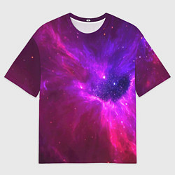 Мужская футболка оверсайз Бескрайнее космическое пространство - галактика
