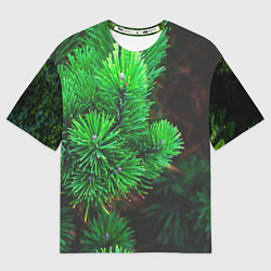 Мужская футболка оверсайз Зелёный лес России
