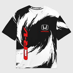 Футболка оверсайз мужская Honda - белые краски, цвет: 3D-принт