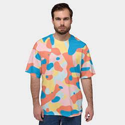 Футболка оверсайз мужская Абстракция в пастельных тонах, цвет: 3D-принт — фото 2