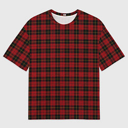 Мужская футболка оверсайз Pajama pattern red