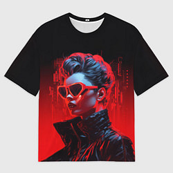 Футболка оверсайз мужская Cyberpunk girl, цвет: 3D-принт