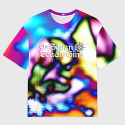 Футболка оверсайз мужская 7 смертных грехов топ аниме, цвет: 3D-принт