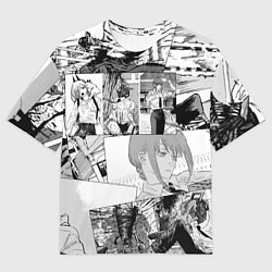 Футболка оверсайз мужская Человек Бензопила манга, цвет: 3D-принт