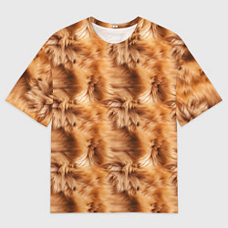 Мужская футболка оверсайз Меховой паттерн