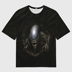 Мужская футболка оверсайз Чужой ксеноморф