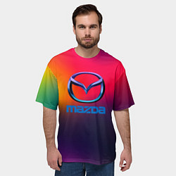 Футболка оверсайз мужская Mazda gradient, цвет: 3D-принт — фото 2