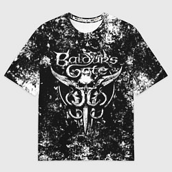 Футболка оверсайз мужская Baldurs gate 3 - black and white, цвет: 3D-принт