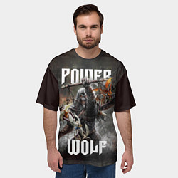 Футболка оверсайз мужская Powerwolf: werewolf, цвет: 3D-принт — фото 2