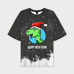 Мужская футболка оверсайз Happy new year 2024