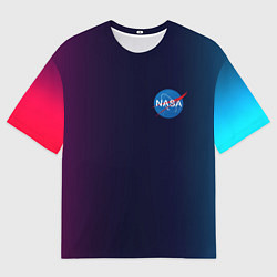 Футболка оверсайз мужская Наса корп спейс, цвет: 3D-принт