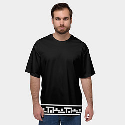 Футболка оверсайз мужская Древние узоры, цвет: 3D-принт — фото 2
