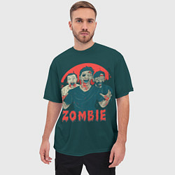 Футболка оверсайз мужская Zombie - день мертвеца, цвет: 3D-принт — фото 2