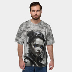Футболка оверсайз мужская Синеглазка, цвет: 3D-принт — фото 2