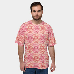 Футболка оверсайз мужская Уют сердец, цвет: 3D-принт — фото 2