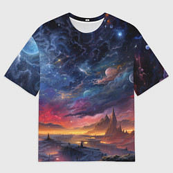Футболка оверсайз мужская Звездные Миры, цвет: 3D-принт