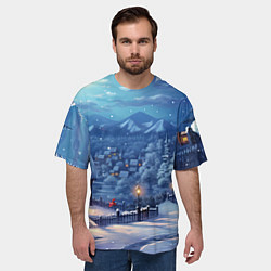 Футболка оверсайз мужская Предновогоняя ночь, цвет: 3D-принт — фото 2