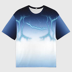 Мужская футболка оверсайз Молниеносный разряд