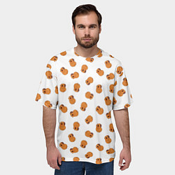 Футболка оверсайз мужская Мини капибары, цвет: 3D-принт — фото 2