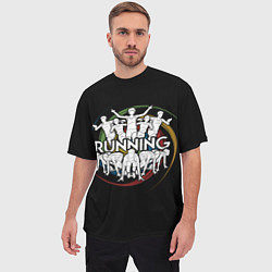 Футболка оверсайз мужская Running, цвет: 3D-принт — фото 2